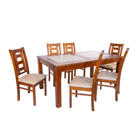 COMEDOR PORCELANATO 6S NOGAL INSIGNE