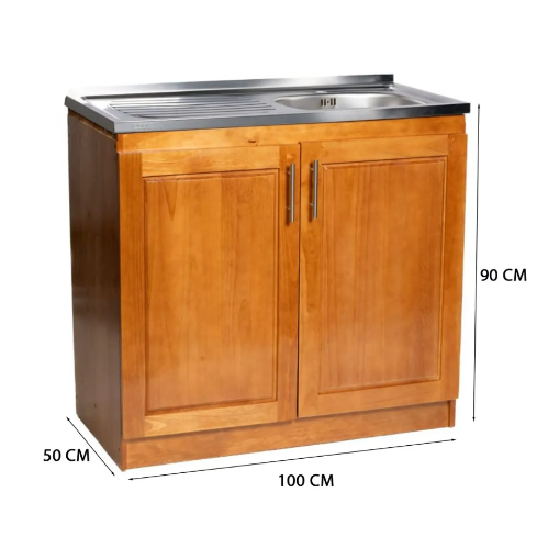 MUEBLE KIT LAVAPLATOS 1,00 MT CARAMELO SEC/IZQ