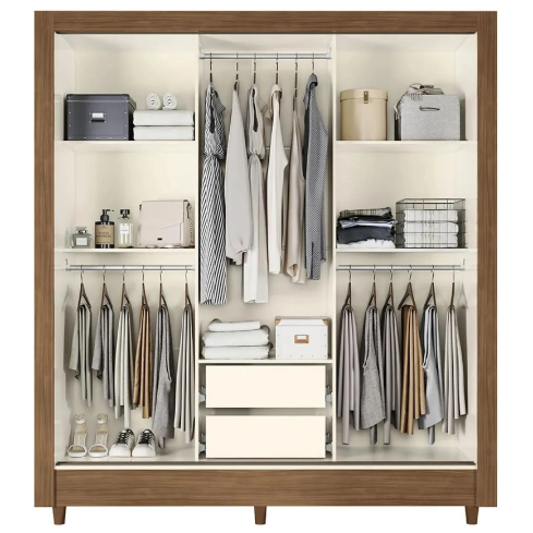 CLOSET FRANCIA 3.2 C/ESPEJOJEQUITIBA/OFF WHITE 203