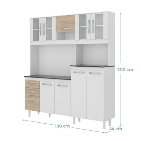 MUEBLE COCINA 9 PUERTAS 3 CAJONES FRANK