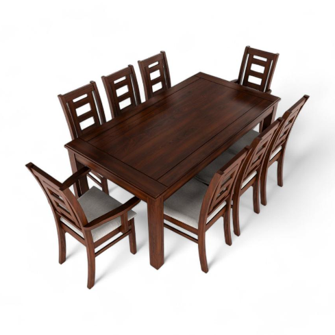 COMEDOR SEVILLA 6 SILLAS + 2 SITIALES NOGAL