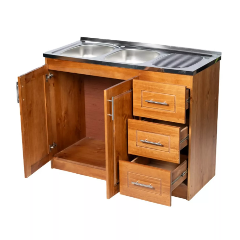 MUEBLE KIT LAVAPLATOS 1,20 MT CARAMELO SEC/DER