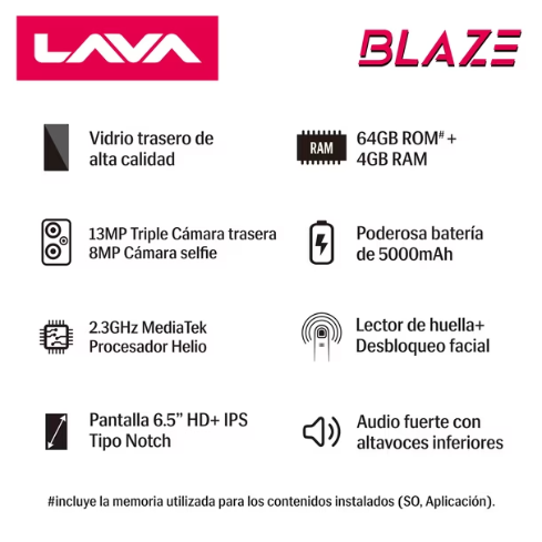 CELULAR BMOBILE LAVA BLAZE