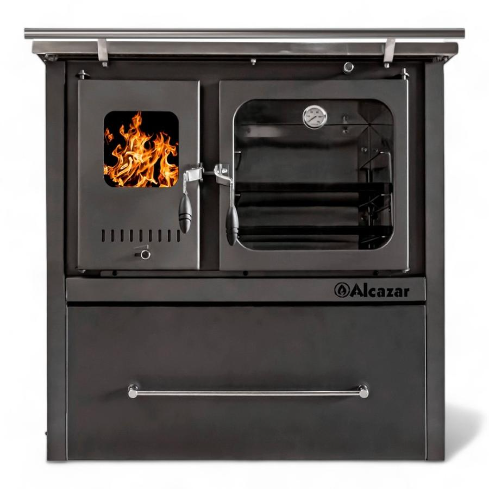 COCINA COMBUSTIÓN LENTA M-90 GRIS + KIT 