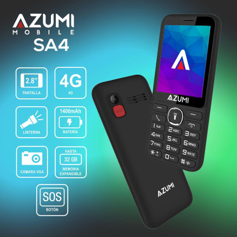 CELULAR CLARO AZUMI SA4 128MB BLACK