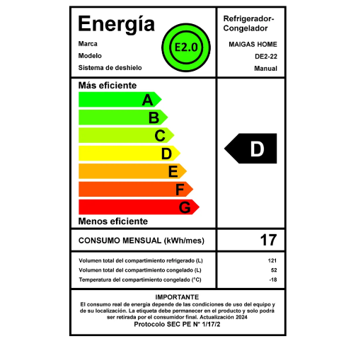 REFRIGERADOR 173LT FD DE2-22