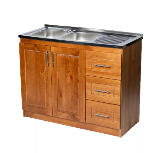 MUEBLE KIT LAVAPLATOS 1,20 MT CARAMELO SEC/DER
