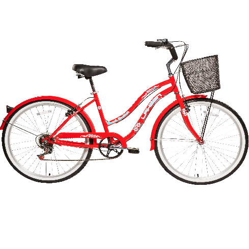 BICICLETAS PASEO BEACH ARO 26 ROJO