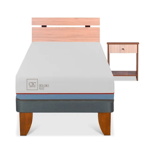 CAMA EUROPEA CIC EXCELLENCE 1.5 PL + SET MUEBLES OLMO 