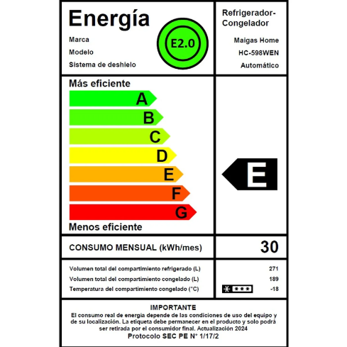 REFRIGERADOR S BY S 442L HC598