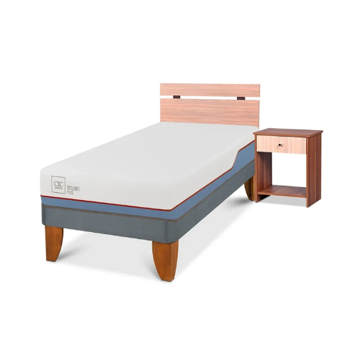 CAMA EUROPEA CIC EXCELLENCE 1.5 PL + SET MUEBLES OLMO 
