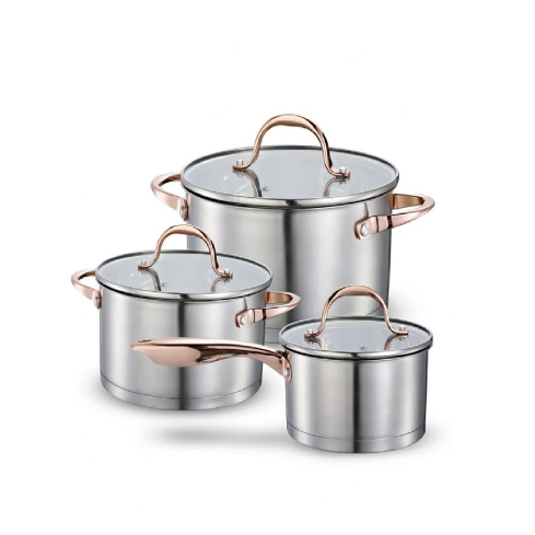 BATERIA DE COCINA ACERO 580-6GS COPPER PLUS
