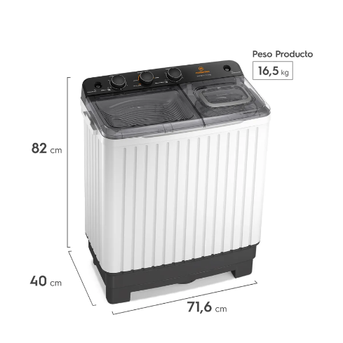 LAVADORA SEMI AUTOMATICA 6KL CARGA SUPERIOR
