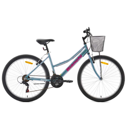 BICI MTB PRO 26 LADY C/CANASTO BLANCO/VERDE BIANCHI