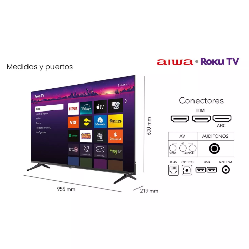LED 32” FULL HD ROKU TV