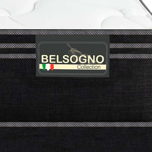 CAMA EUROPEA BELSOGNO PREMIUM 2 PZA RESP. NEGRO