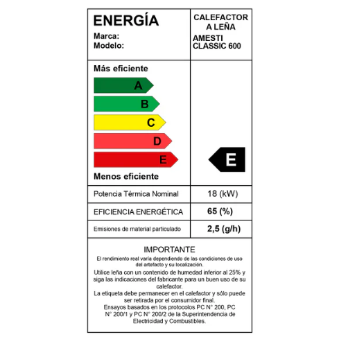 CALEFACTOR CLASSIC 600 NEGRO
