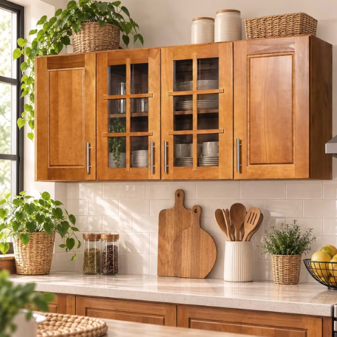 MUEBLE AEREO 4 PUERTAS CARAMELO