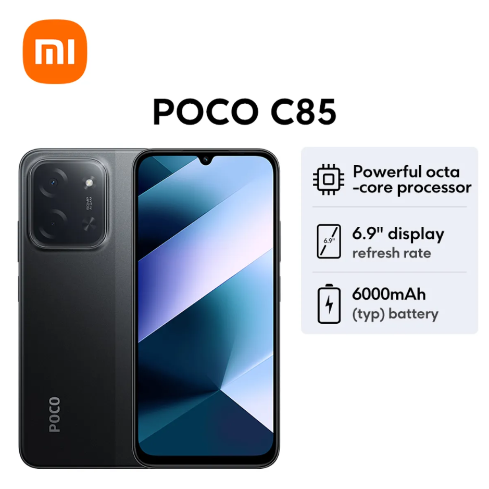 CELULAR XIAOMI POCO C85 EU 6GB RAM 128GB ROM BLACK