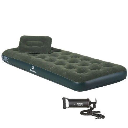 COLCHON INFLABLE INDIVIDUAL + INFLADOR + ALMOHADA