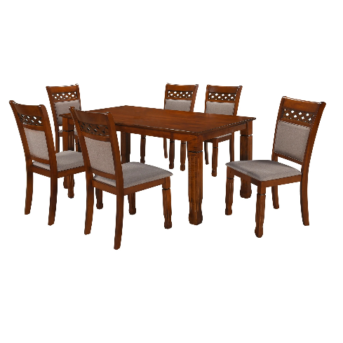COMEDOR INNOVAMOBEL SIENA 6 SILLAS CEREZO
