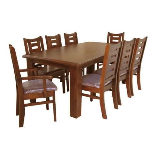 COMEDOR SEVILLA 6 SILLAS + 2 SITIALES NOGAL