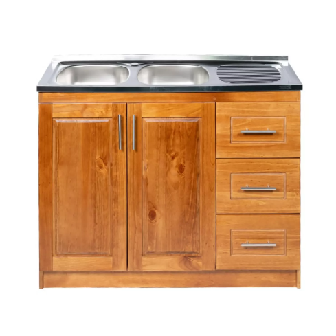 MUEBLE KIT LAVAPLATOS 1,20 MT CARAMELO SEC/DER
