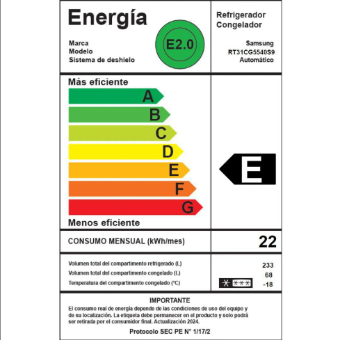 REFRIGERADOR SAMSUNG RT31CG5540S9ZS 298L