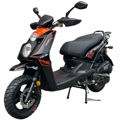MOTO SCOOTER TY125T-36D NEGRO-NARANJO