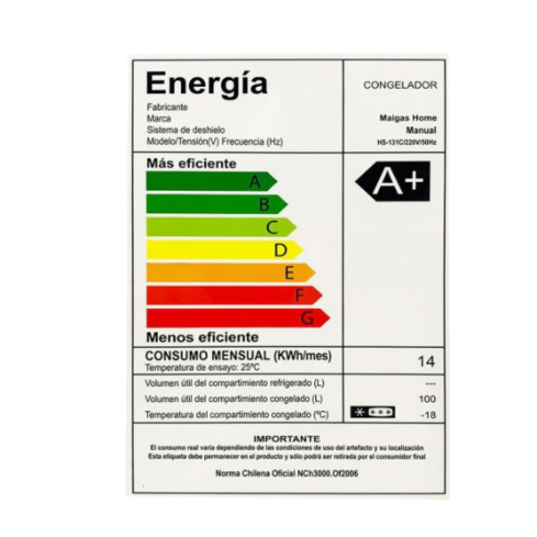 CONGELADOR DUAL HS-131C 100LT T/D