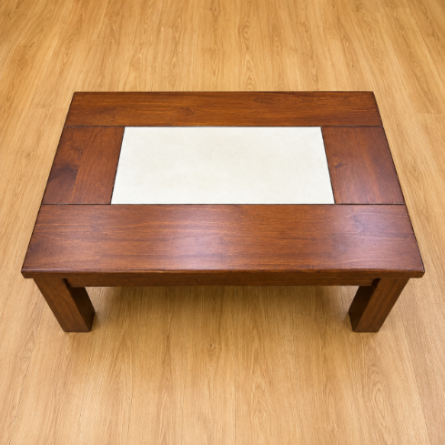 MESA DE CENTRO CERAMICA NOGAL