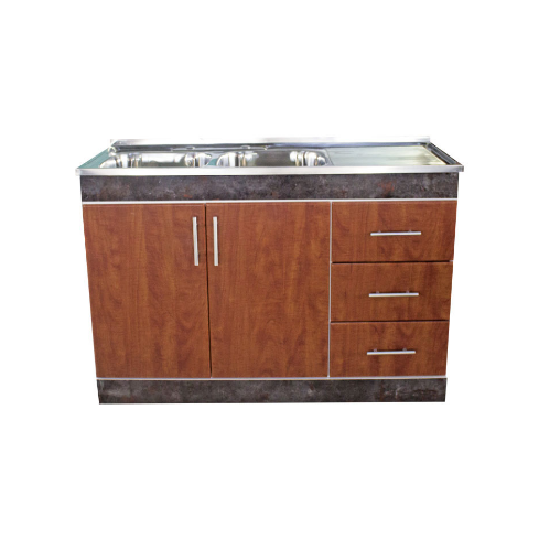 MUEBLE KIT LAVAPLATO 1,20MT CEREZ SEC/DER. SAN SEBASTIAN