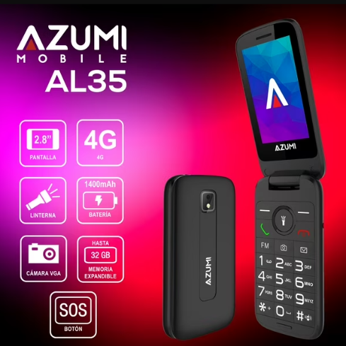 CELULAR CLARO AZUMI AL35 128MB BLACK