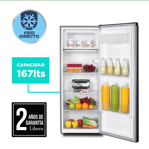 REFRIGERADOR MONOPUERTA C/DISP.LRM-178DF 167LT NG