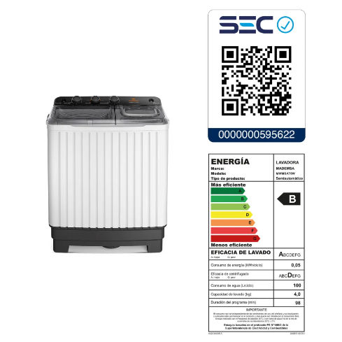 LAVADORA SEMI AUTOMATICA 6KL CARGA SUPERIOR