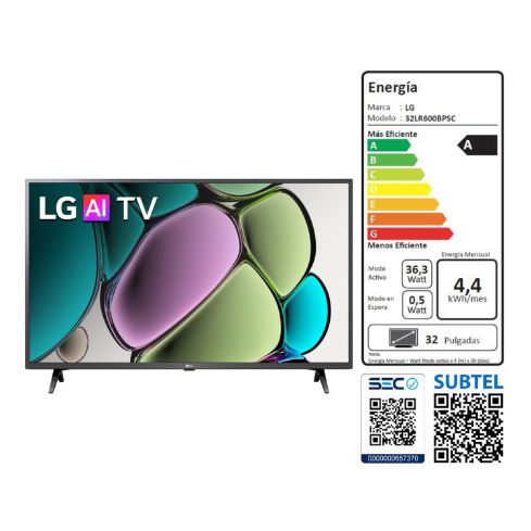 LED 32'' 32LQ600BPSA SMART WEB OS