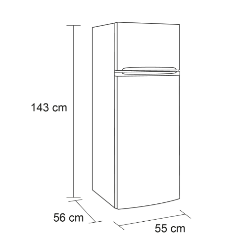 REFRIGERADOR TOP FREEZER DF2-285 FD 205L