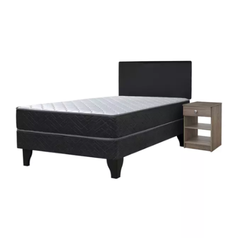 CAMA EUR. NUIT GRANADA RESP.TELA + VELADOR 1.5PL