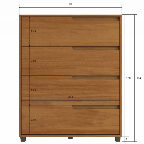 COMODA MONET 4C NATURE/CHAMPAHE