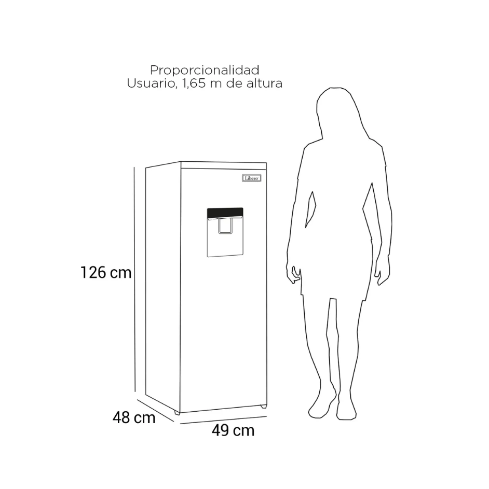REFRIGERADOR MONOPUERTA C/DISP.LRM-178DF 167LT NG