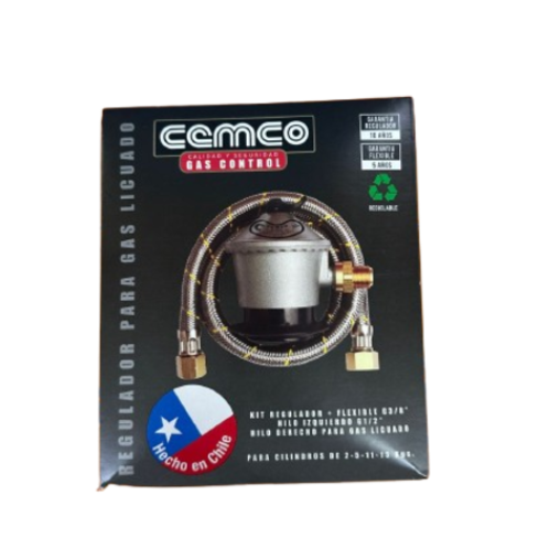 KIT REGULADOR CEMCO + FLEX 3/8 X 1/2