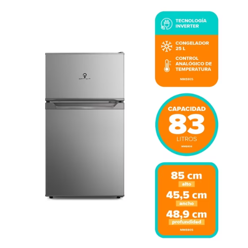 MINI REFRIGERADOR 83LT FD MMB80S INOX
