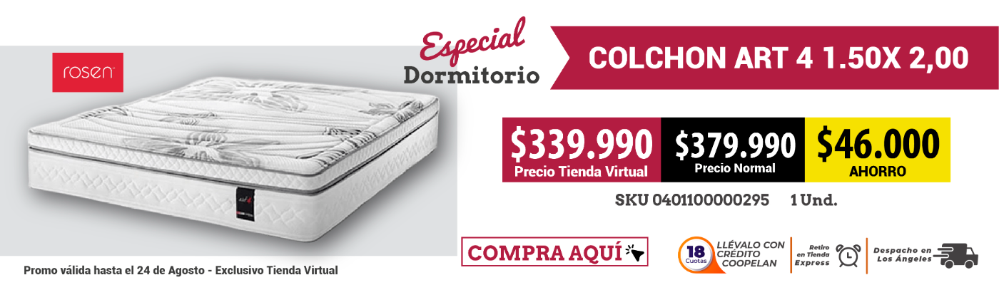 COLCHON ROSEN ART 4 1.50X 2,00