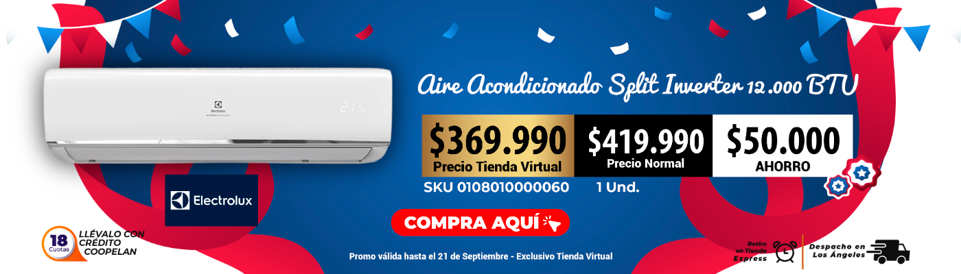 Aire Acondicionado Split Inverter 12.000 BTU