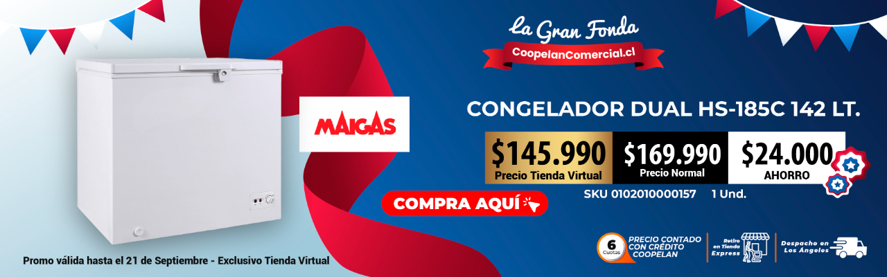 CONGELADOR MAIGAS DUAL HS-185C 142 LT