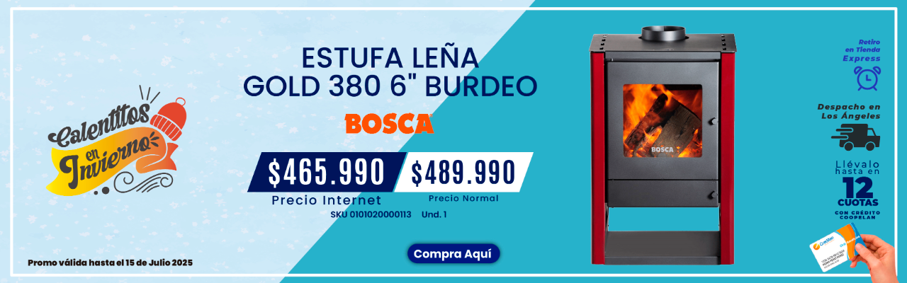 ESTUFA LEÑA BOSCA GOLD 380 6