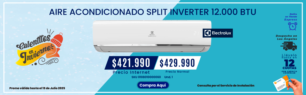 Aire Acondicionado Split Inverter 12.000 BTU